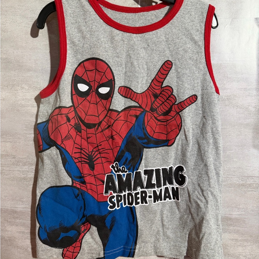 Marvel Gray Tee with Red Trim and Logo